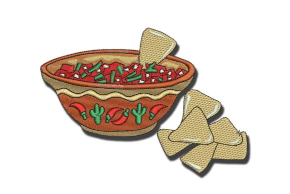 Chips and Salsa Embroidery Design