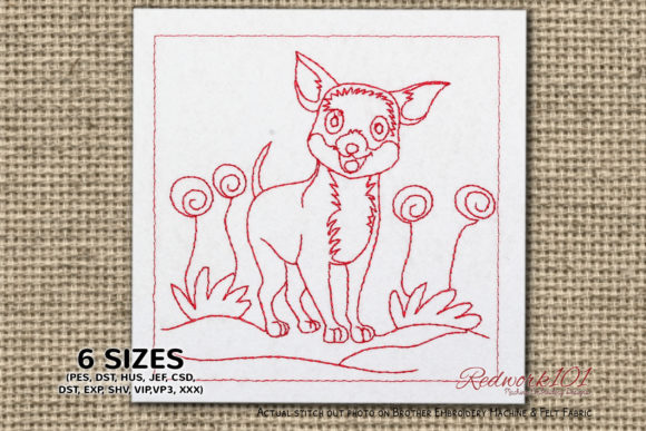 Cute Chihuahua Redwork Review