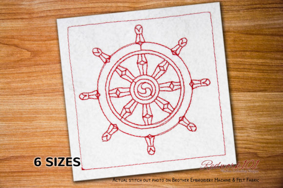 Dharma Wheel Lineart Design