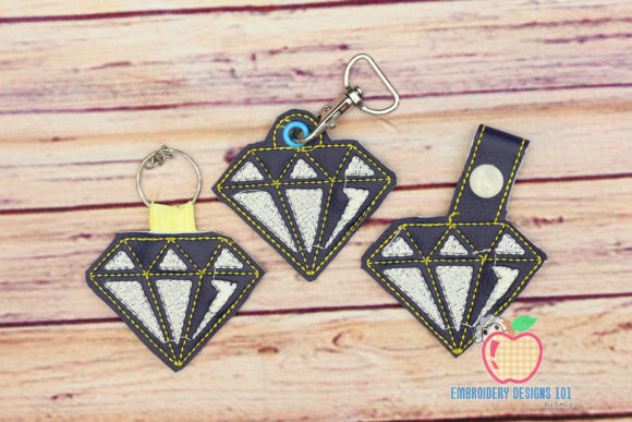 Shiny Bright Diamond ITH Keyfob Design
