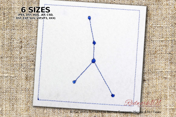 Star Constellation of Cancer Redwork