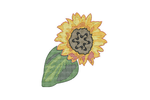 Sunflower with Large Leaf